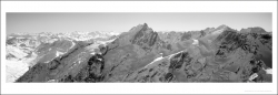 Panorama de la Meije Noir et Blanc