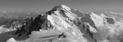 Mont-Blanc & Aiguille du Midi N/B