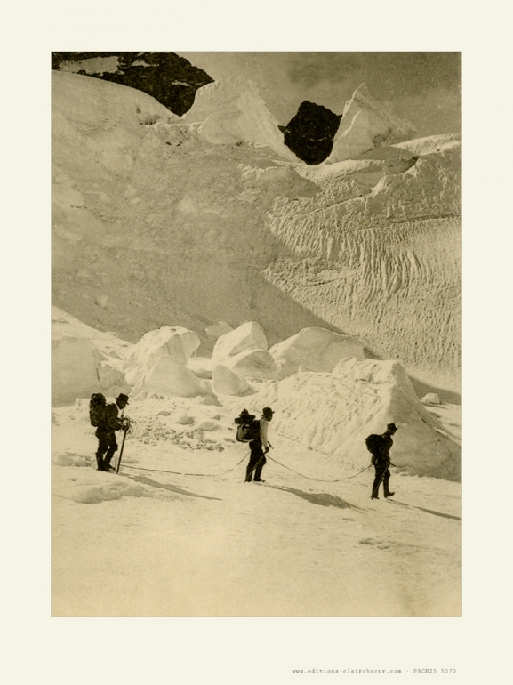 Cord&eacute;e sur le glacier